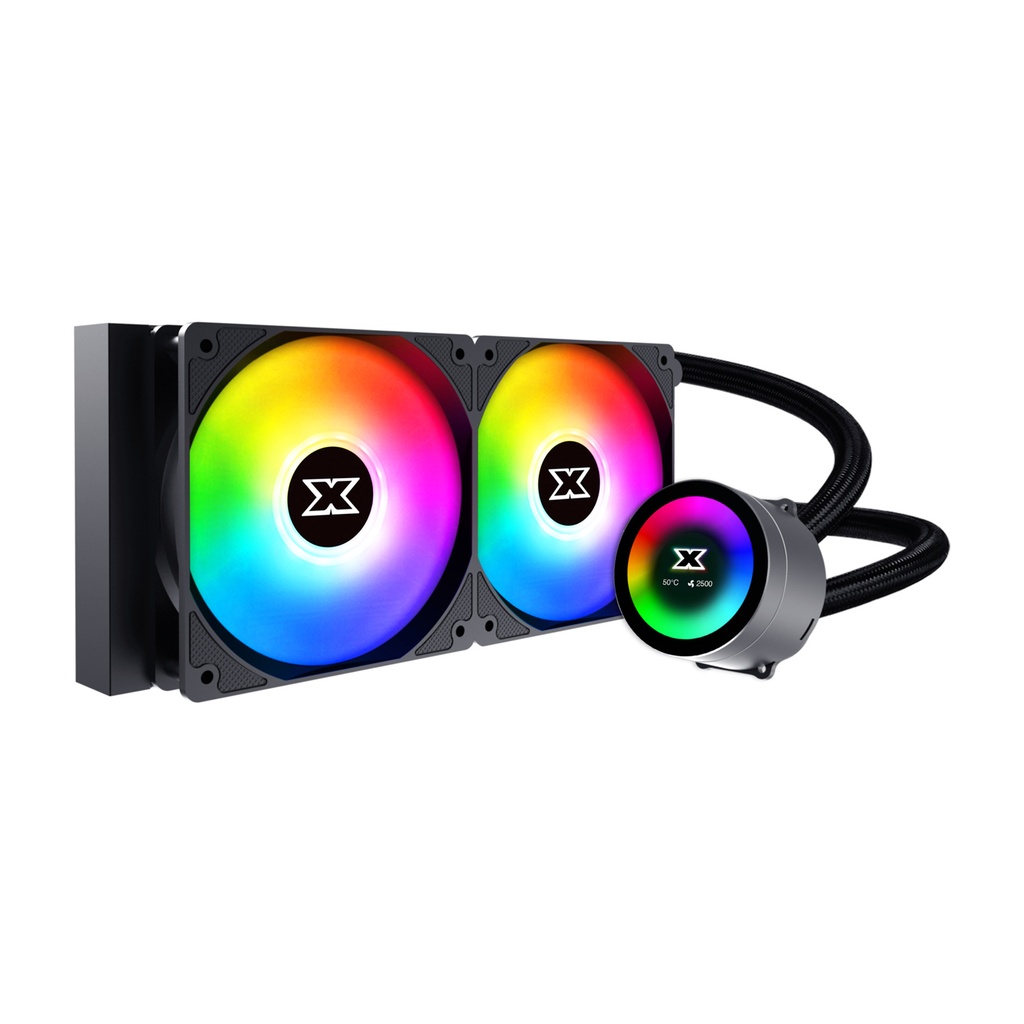 [NS008599] Xigmatek FROZR-O 240 ARGB AIO CPU Liquid Cooler With Smart OLED Display