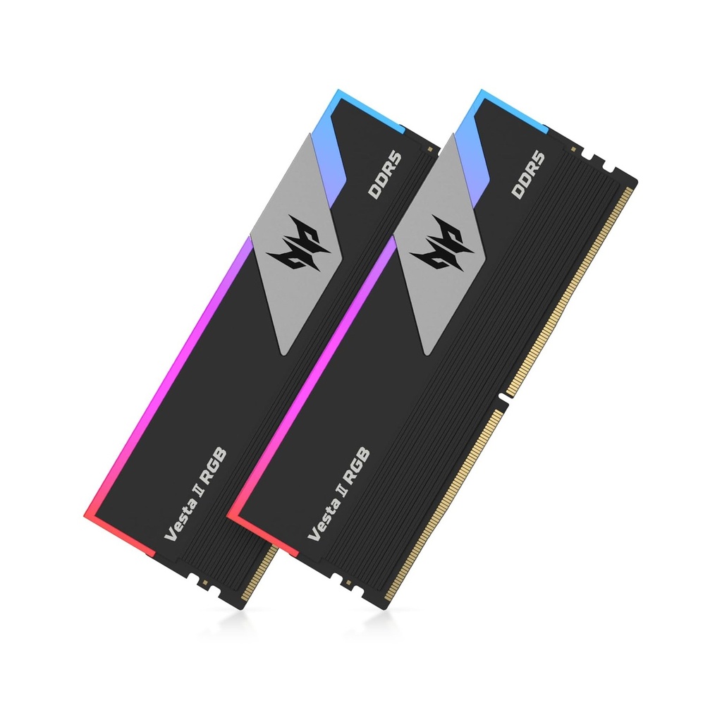 [NS028396] Acer Predator Vesta II RGB 64GB (2x32GB) DDR5 6000MHz CL30 Desktop Memory Kit - Black