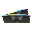CORSAIR VENGEANCE® RGB 64GB (2x32GB) DDR5 DRAM 6600MT/s CL32 Memory Kit — Black