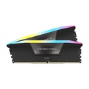 CORSAIR VENGEANCE® RGB 96GB (2x48GB) DDR5 DRAM 6400MT/s CL32,XMP Ready- Memory Kit — Black