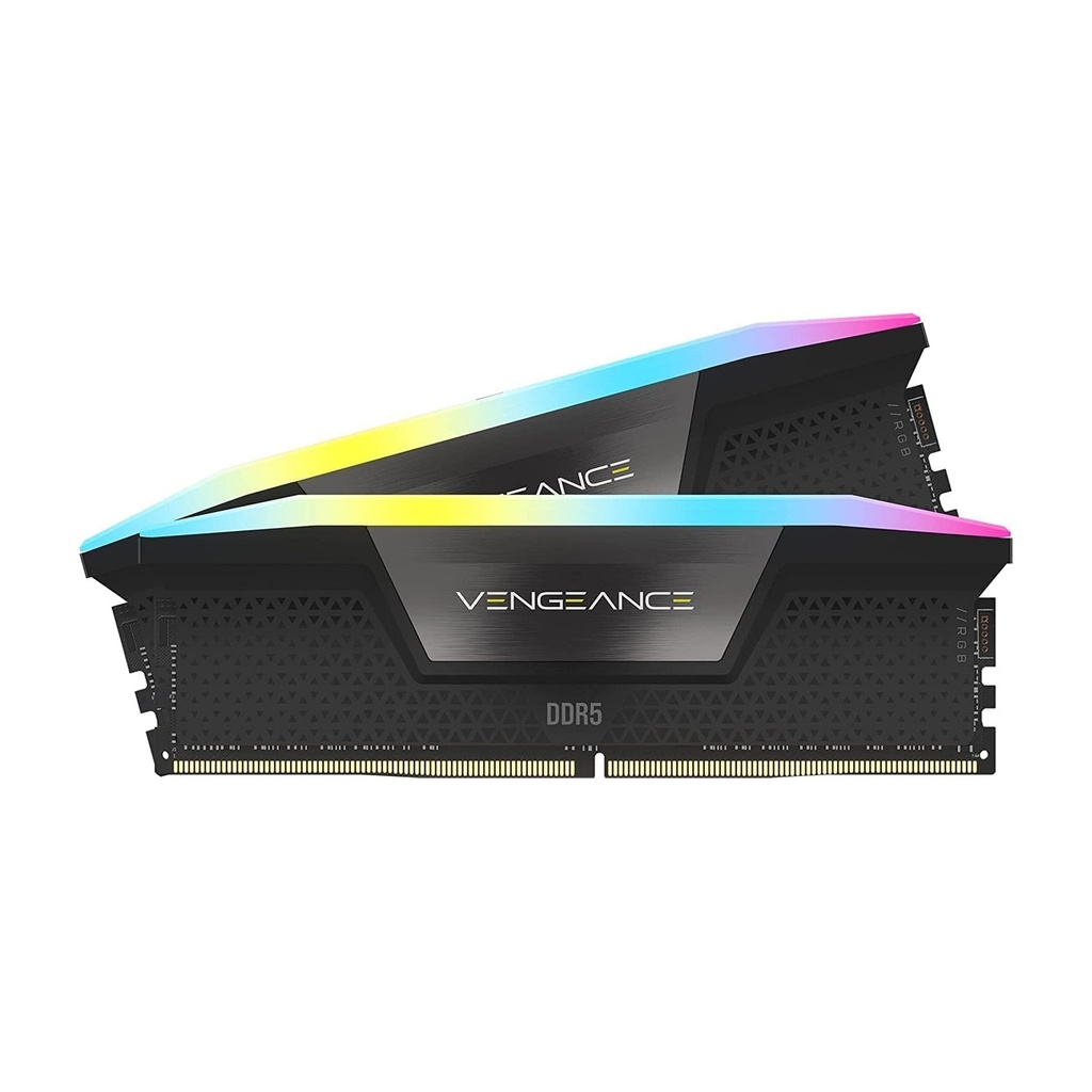 CORSAIR VENGEANCE® RGB 96GB (2x48GB) DDR5 DRAM 6800MT/s CL34,XMP Ready - Memory Kit — Black