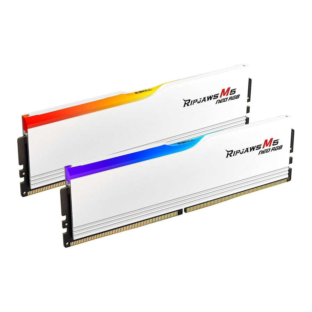 G.SKILL Ripjaws M5 NEO RGB Series DDR5 RAM 32GB (2x16GB) 6000MHz CL30-Matte White