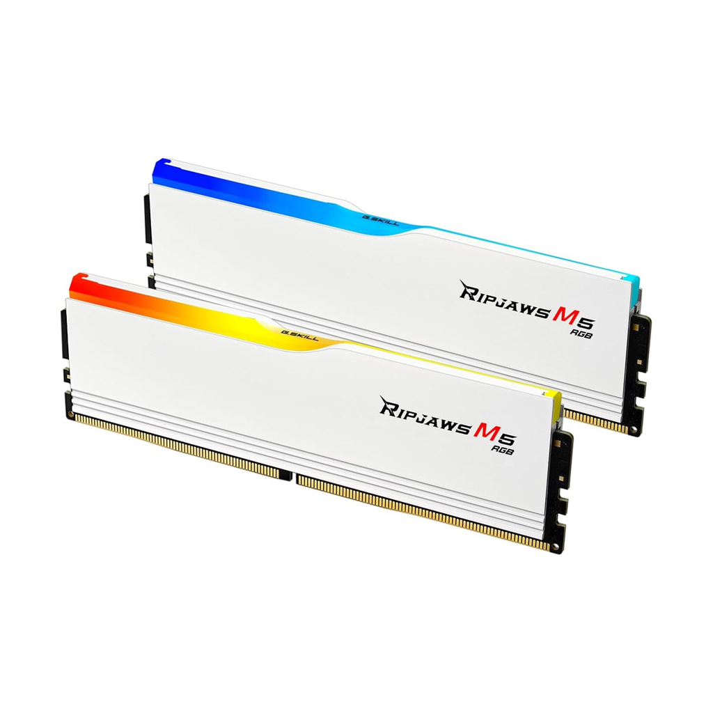 [NS026760] G.SKILL Ripjaws M5 RGB Series DDR5 RAM 32GB (2x16GB) 6000MHz-Matte White