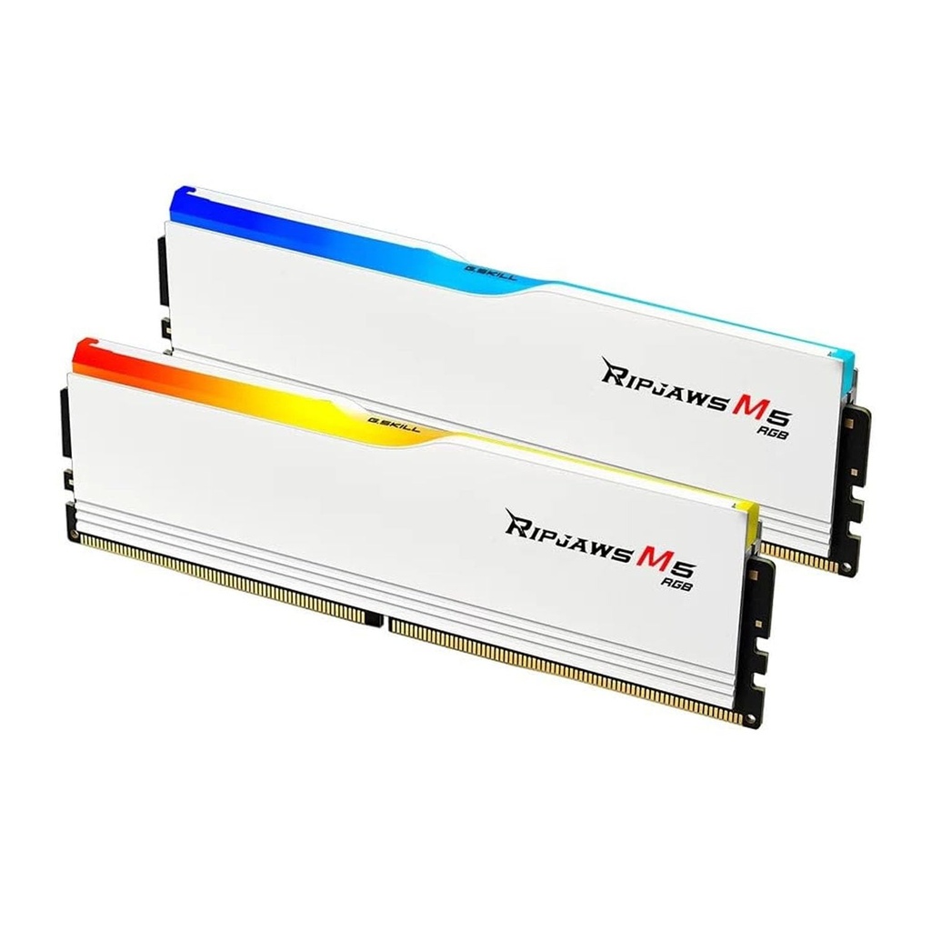 [NS029767] G.SKILL Ripjaws M5 RGB Series DDR5 RAM 32GB (2x16GB) 6000MT/s CL36 Latency - White