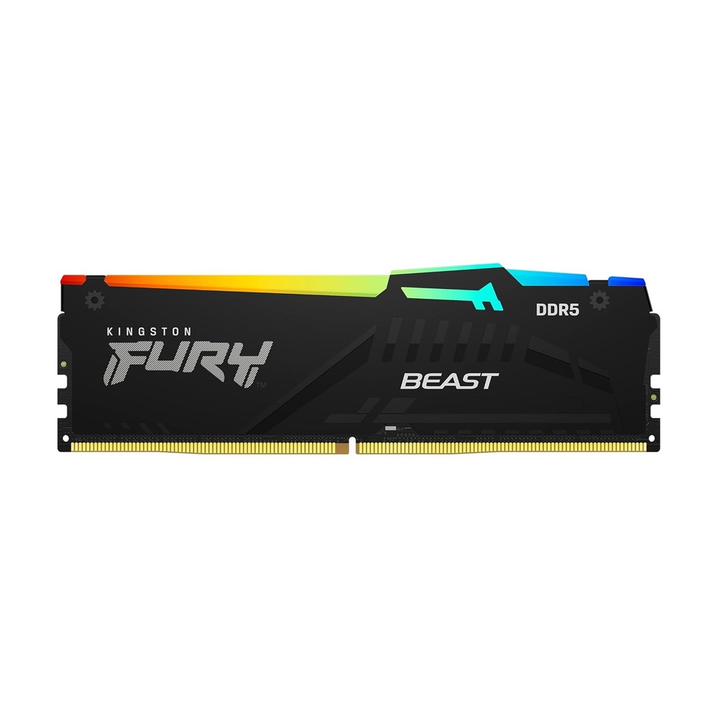 Kingston Fury Beast 16GB (1x16GB) DDR5 5200MT/s CL36 Black RGB EXPO/XMP