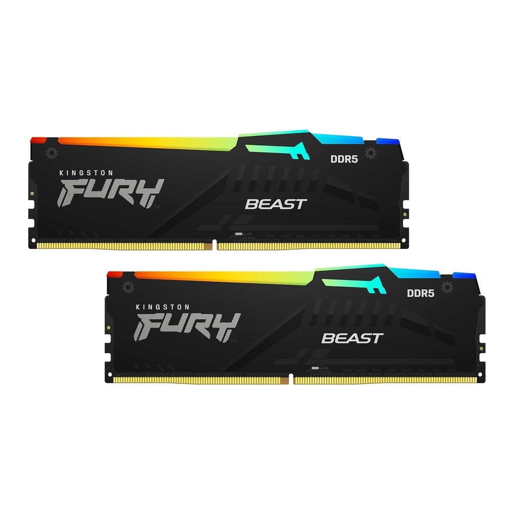 Kingston Fury Beast RGB 16GB (2x8GB) DDR5 5200MT/s CL40 Memory Kit