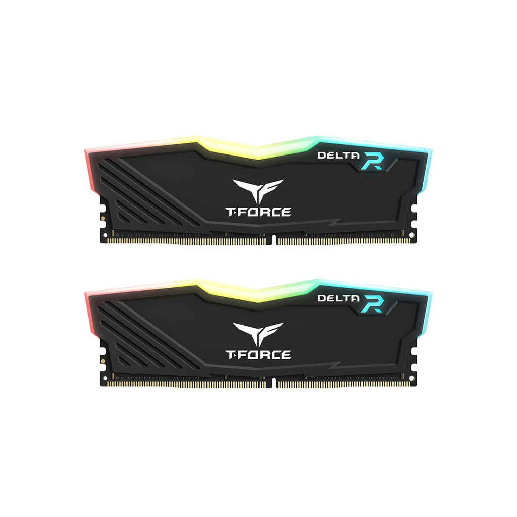 [NS005014] TeamGroup T-Force DELTA RGB 16GB (2x8GB) DDR4 3600MHz CL18 Memory Kit - Black
