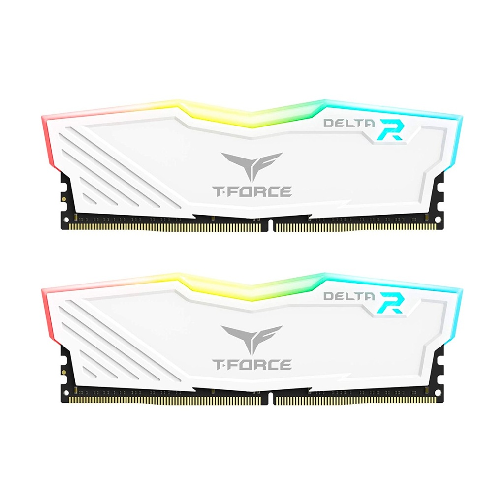 [NS004924] TeamGroup T-Force DELTA RGB 16GB (2x8GB) DDR4 3600MHz CL18 Memory Kit - White