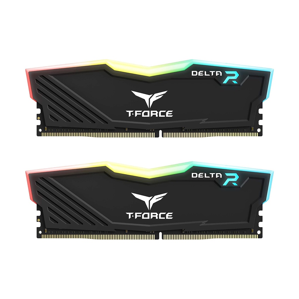 [NS009091] TeamGroup T-Force DELTA RGB 32GB (2x16GB) DDR4 3600MHz CL18 Desktop Memory Kit - Black