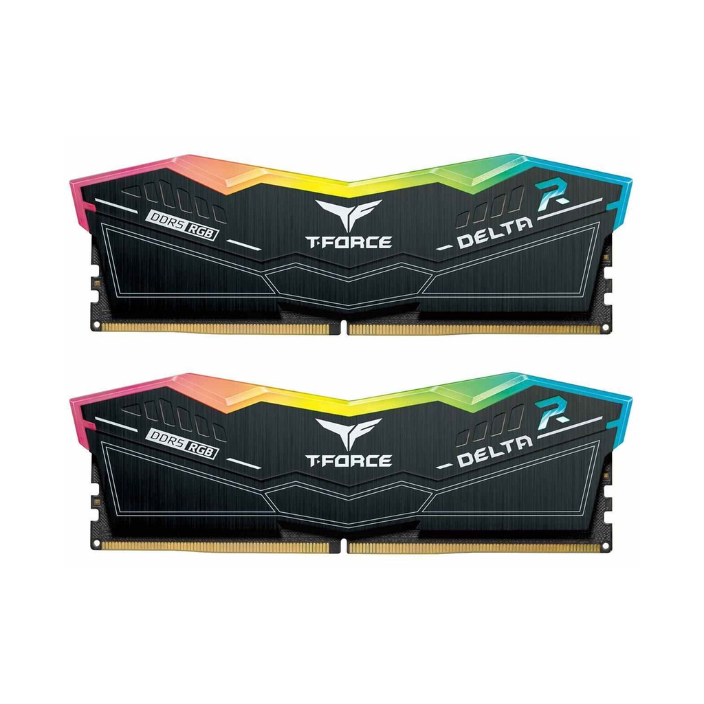 [NS012085] TeamGroup T-Force DELTA RGB 32GB (2x16GB) DDR5 6000MHz CL38 Memory Kit - Black