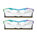 TeamGroup T-Force DELTA RGB 32GB (2x16GB) DDR5 6000MHz CL38 Memory Kit - White