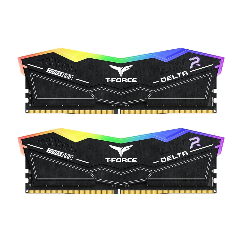 [NS028495] TeamGroup T-Force DELTA RGB 32GB (2x16GB) DDR5 6400MHz CL32 Memory Kit - Black