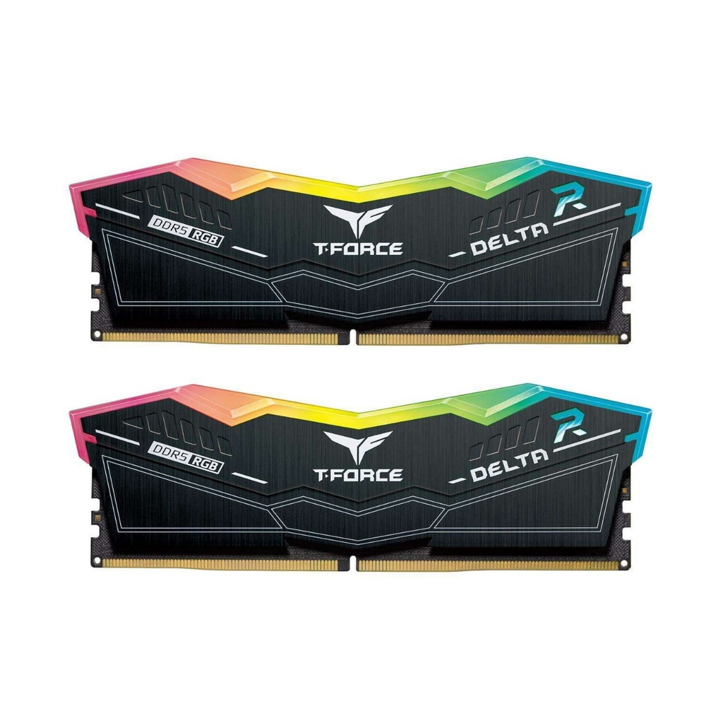 [NS005058] TeamGroup T-Force DELTA RGB 32GB (2x16GB) DDR5 6400MHz CL40 Memory Kit - Black