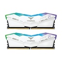 TeamGroup T-Force DELTA RGB 32GB (2x16GB) DDR5 8000MHz CL38 Memory Kit - White
