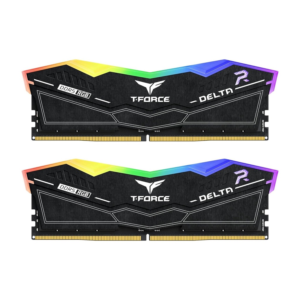 [NS014080] TeamGroup T-Force DELTA RGB 48GB (2x24GB) DDR5 7200MHz CL34 Memory Kit - Black