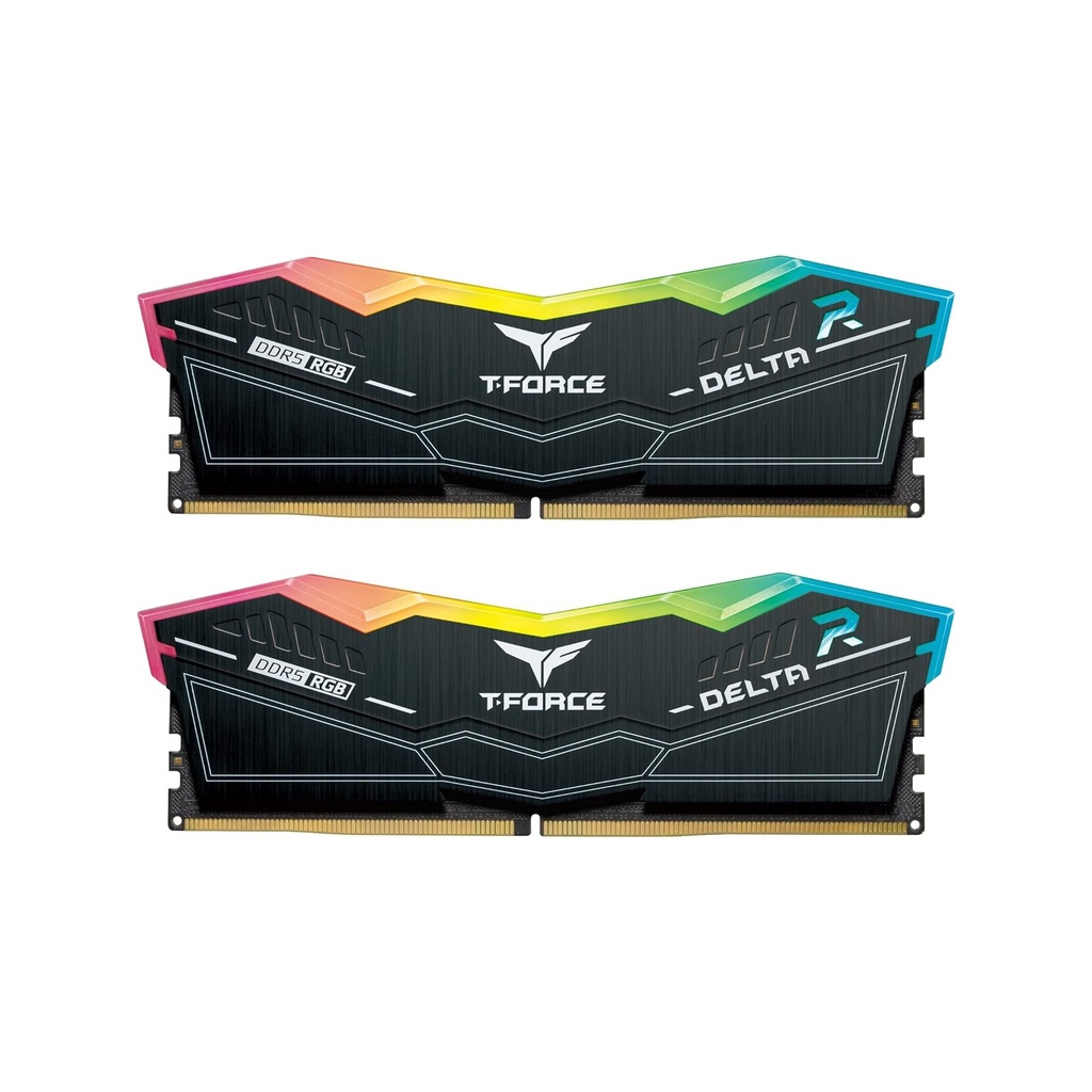 TeamGroup T-Force DELTA RGB 64GB (2x32GB) DDR5 6000MHz CL38 Memory Kit - Black