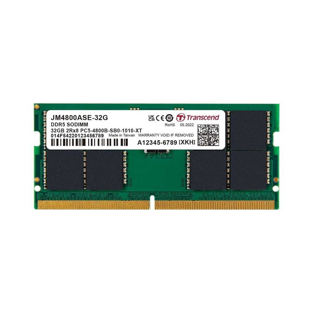 Transcend RAM 32GB DDR5 4800MHz CL40 Laptop Memory