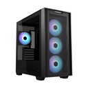 Asus A21 Plus Micro ATX Tower Tempered Glass Side Panel Case 4 ARGB Fan - Black