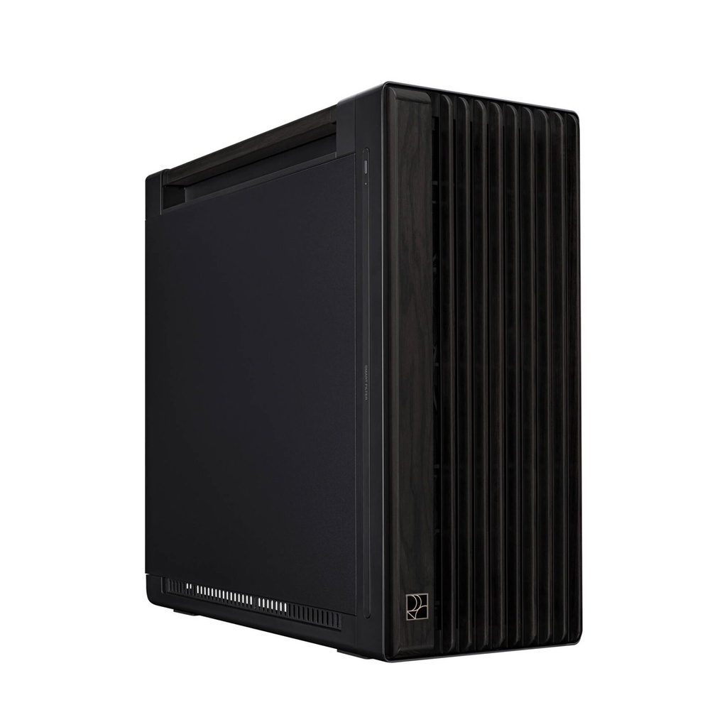 Asus ProArt P602 Wood Edition Mid Tower Metal Panel Case With 2x 200mm Front & 140mm Pre-Installed Fans-Black