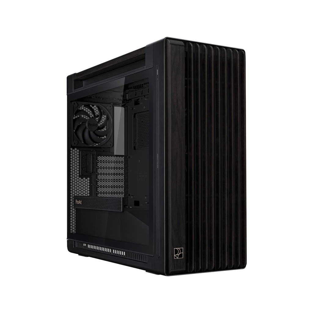 [NS028242] ASUS ProArt PA602 Wood Edition Mid Tower Tempered Glass Side Panel With 3x Fans - Black