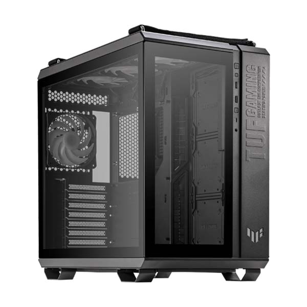 Asus TUF Gaming GT502 PLUS Mid Tower Steel Plastic TG Front Side & Left Side Tempered Glass Panel Case - Black