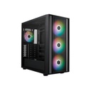 Cooler Master MB600 ARGB Mid Tower Case, Optimized Airflow, 140mm Sickleflow Fans - Black