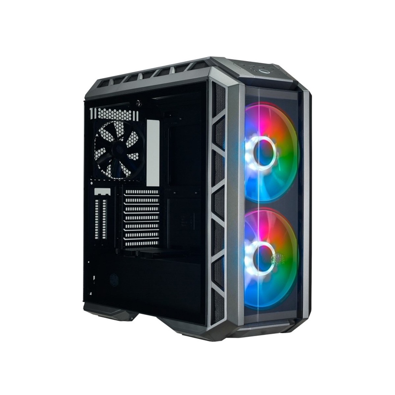 [NS000776] CoolerMaster MasterCase H500P ARGB Mind-Blowing Design Tempered Glass Side Panel Case with 2 RGB Fans - Black