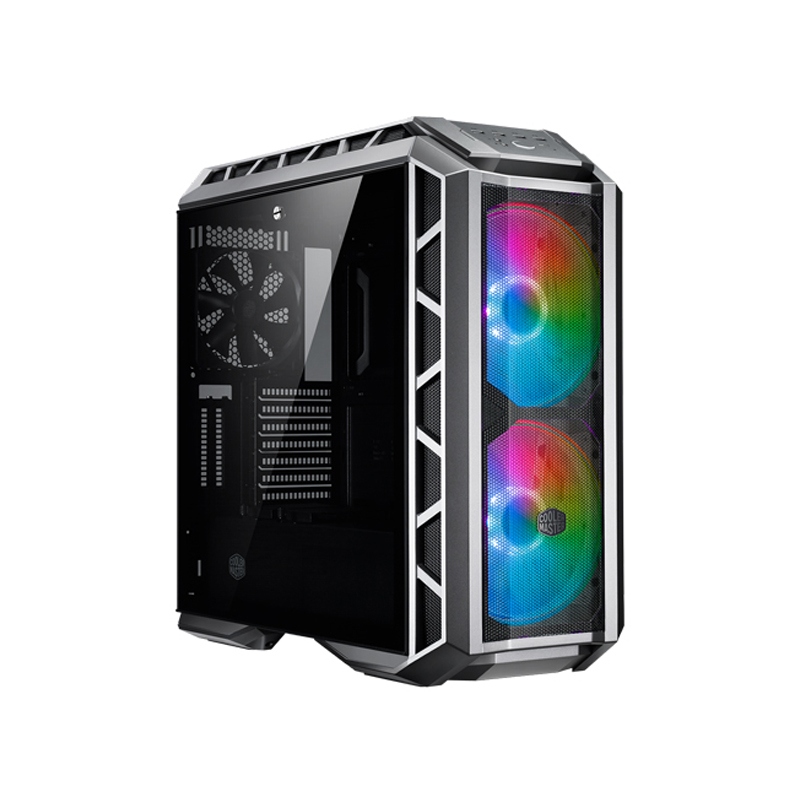 [NS000206] CoolerMaster MasterCase H500P Mesh ARGB Mind-Blowing Design Tempered Glass Side Panel Case with 2 RGB Fans - Black