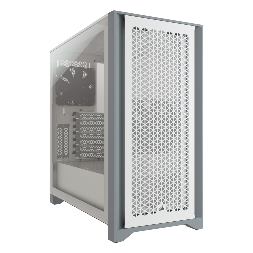 [NS006394] Corsair 4000D Airflow Mid Tower Steel Plastic Side Tempered Glass Panel Case with 4 Fan - White