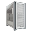 Corsair 4000D Airflow Mid Tower Steel Plastic Side Tempered Glass Panel Case with 4 Fan - White