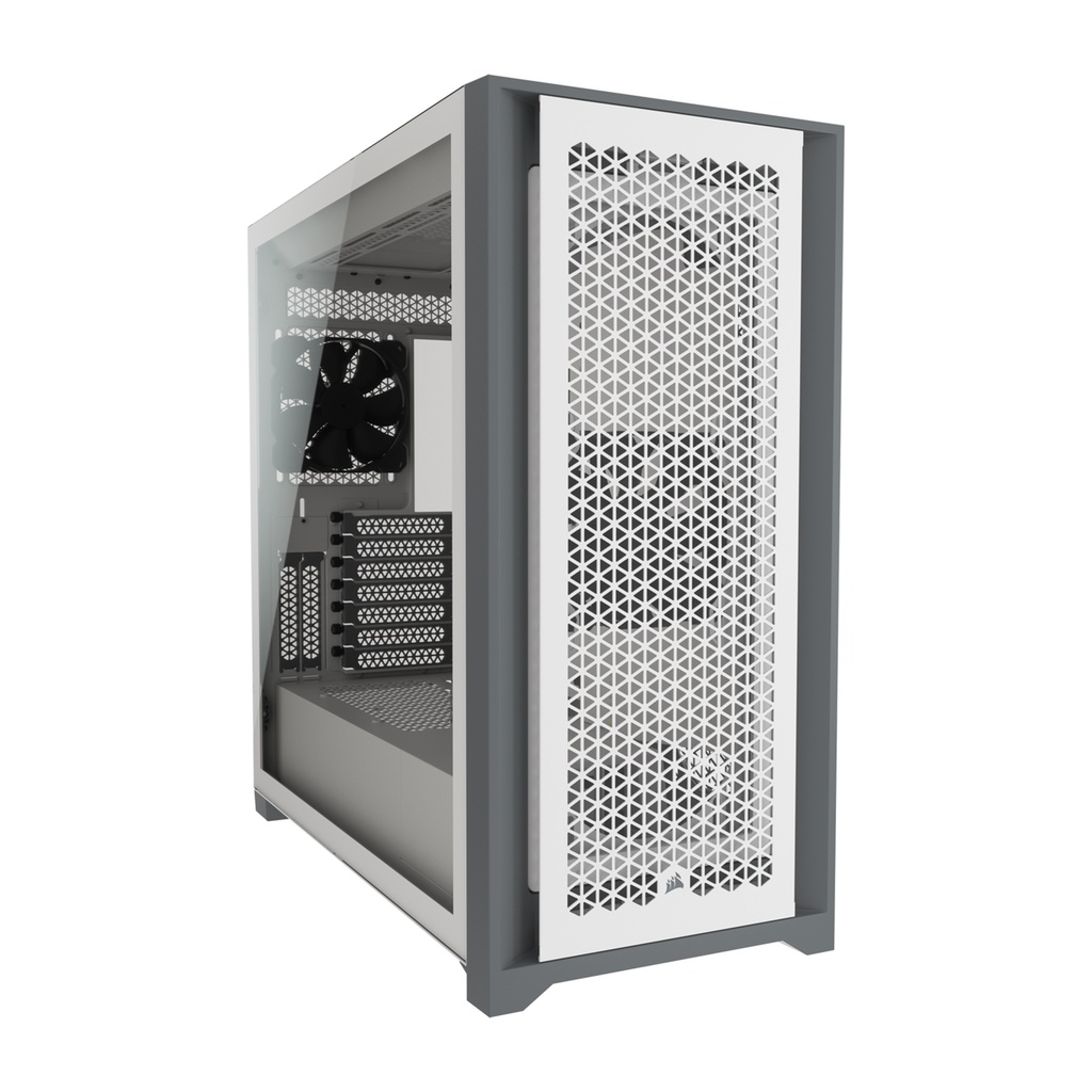 [NS006396] Corsair 5000D Airflow Mid Tower Steel Plastic Side Tempered Glass Panel Case with 2 Fan - White