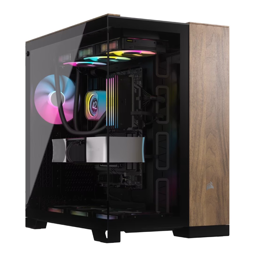 CORSAIR 6500X Mid Tower Case - Black/Walnut