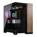 CORSAIR 6500X Mid Tower Case - Black/Walnut