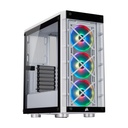 Corsair iCUE 465X RGB Mid-Tower Tempered Glass Side & Front Panel Smart Case with 3 RGB Fans - White