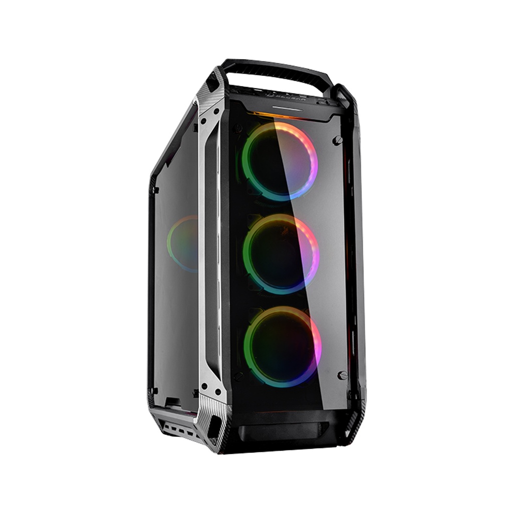 [NS032374] Cougar Panzer EVO RGB ATX Full Tower Front Panel Tempered Glass Side Panel Case With 4 RGB Fans - Black