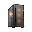 Cougar UniFace RGB Mid Tower Tempered Glass Side Panel Case With 4 Fan RGB - Black