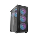 DarkFlash DK352 ATX Mid Tower Tempered Glass Side Panel Case With 4 ARGB Fans - Black