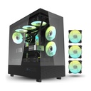 DarkFlash DPX90 ATX Mid Tower Front Side & Left Side Tempered Glass Panel Case With 3 Fan RGB - Black
