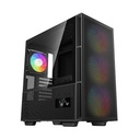 DeepCool CH560 Digital ATX Mid Tower Tempered Glass Side Panel Case with 4 RGB Fans - Black