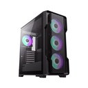 GameMax Siege E-ATX Full Tower Mesh Tempered Glass Side Panel Case with 4 RGB Fans - Black