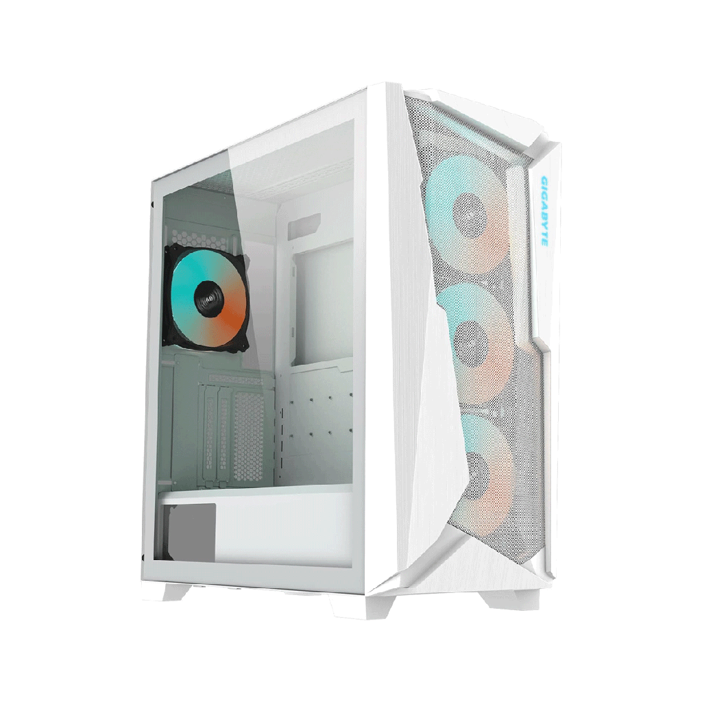[NS028555] GIGABYTE C301 V2 ATX Mid Tower Case With 4 RGB Fan - White