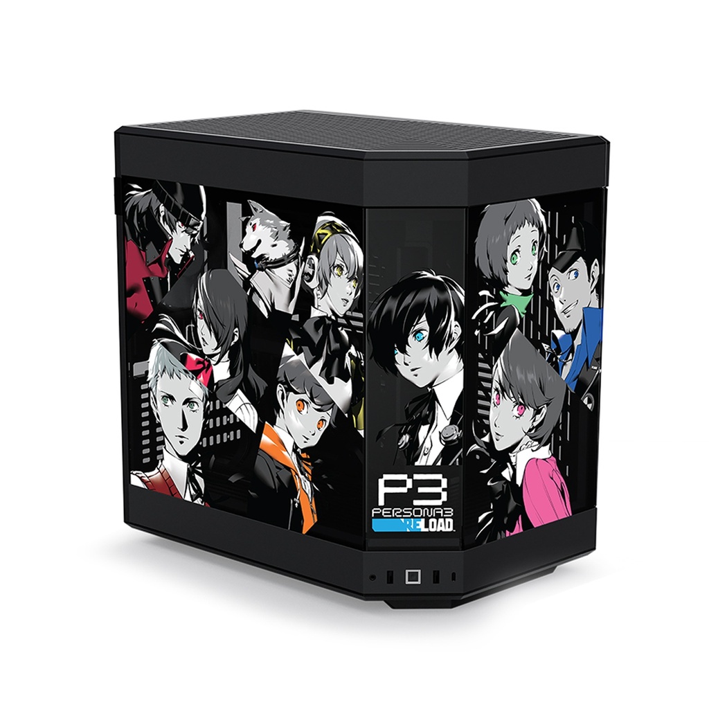 Hyte Persona 3 Reload Y60 Mid Tower Two Panel Front & Left Side Tempered Glass Case with 3 Fans - Black