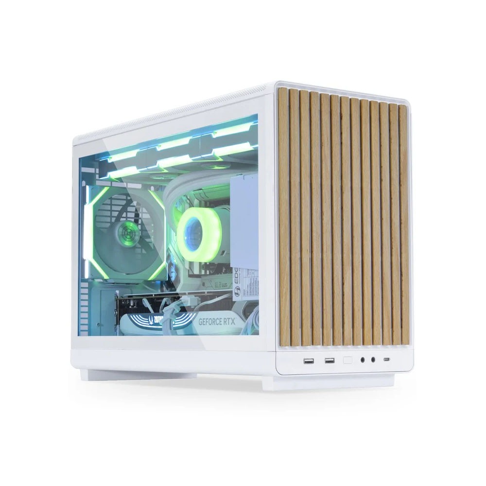 [NS030514] Lian Li A3 Mini Tower mATX Tempered Glass Side Panel Gaming Case - White (Fans Not Included)
