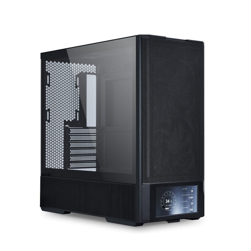 Lian Li Lancool 207 Digital 6" LCD Mid Tower ATX Gaming Case - Black (4 FANS Included)
