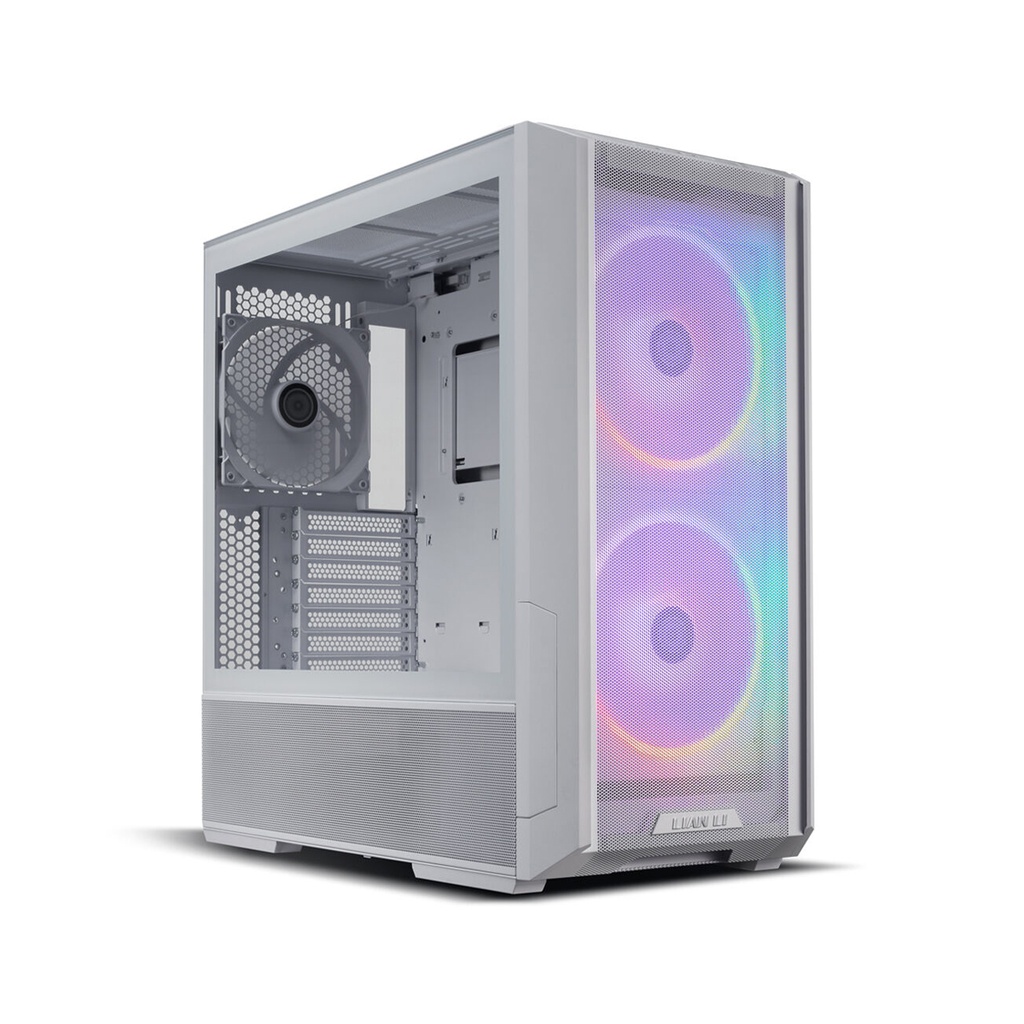 [NS010530] LIAN LI Lancool 216 RGB ATX Mid Tower Steel Tempered Glass Side Panel Case With 3 ARGB Fans - White