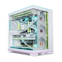 LIAN LI O11 Dynamic EVO RGB Front And Side Tempered Glass Panel ATX Mid Tower Case - White (No Fans Included)