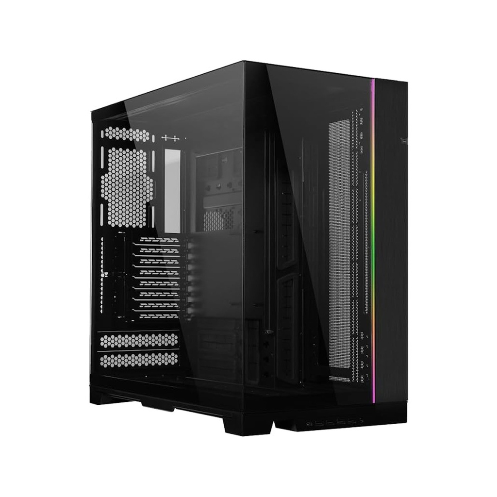 [NS014653] LIAN LI O11 Dynamic EVO XL Front And Side Tempered Glass Panel ATX Full Tower Case - Black (No Fans Included)