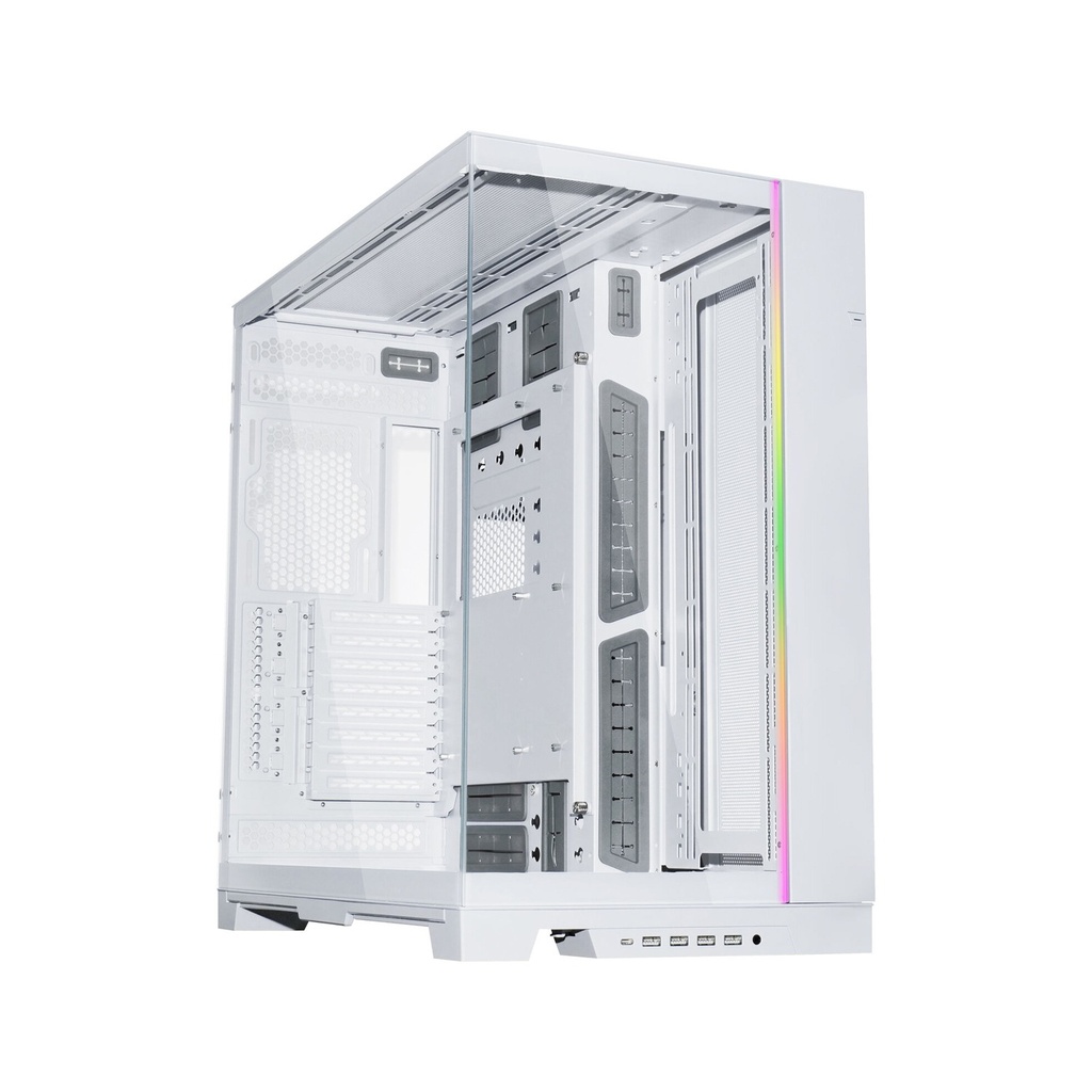[NS014652] LIAN LI O11 Dynamic EVO XL Front And Side Tempered Glass Panel ATX Full Tower Case - White (No Fans Included)