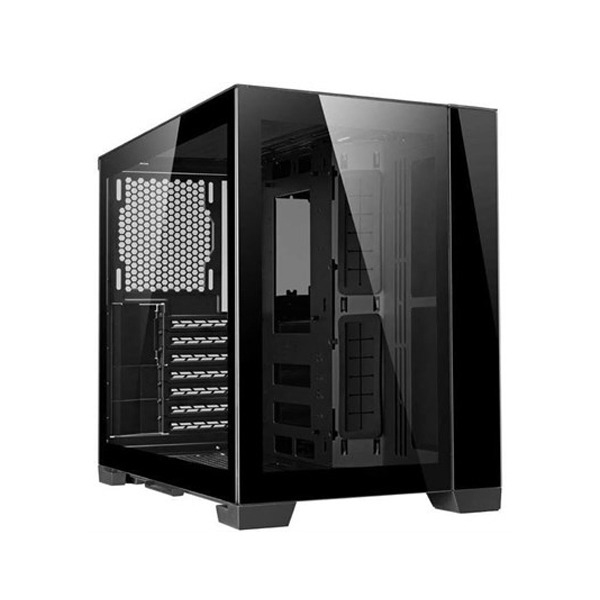 LIAN LI O11 Dynamic Mini Front And Side Tempered Glass Panel Micro ATX Tower Case - Black (No Fans Included)