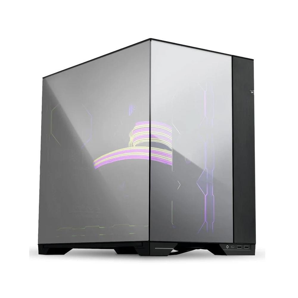 [NS016316] LIAN LI O11 Vision ,Top & Left Side Tempered Glass Case ATX Mid Tower Case - Chrome (No Fans Included)